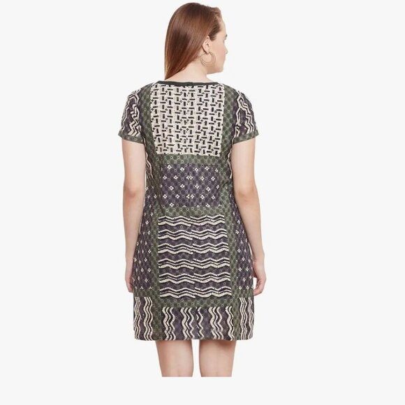 Label Ritu Kumar A-line Midi Dress Women's Size 1 Green - Picture 2 of 8